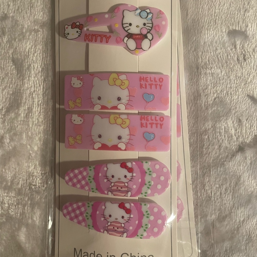 Hello Kitty Pink Hair Clip Set